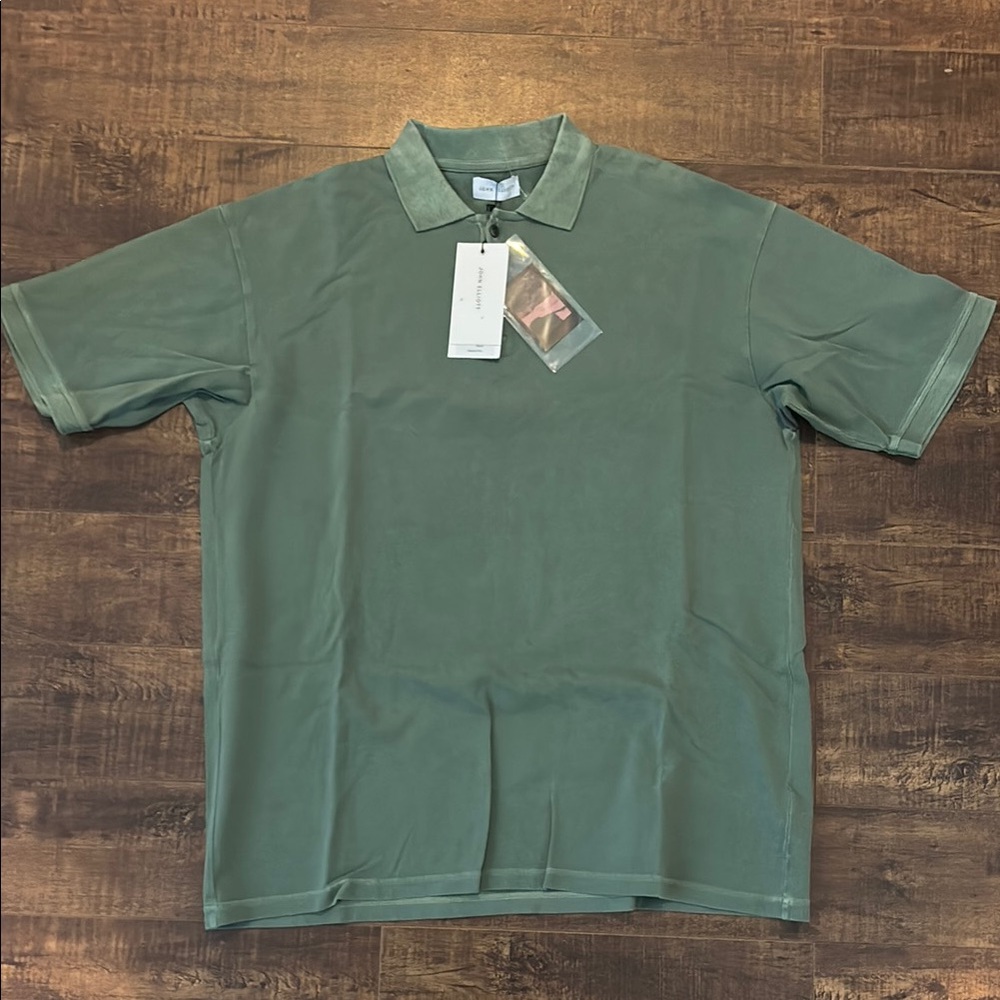 John Elliott Green Polo Shirt Classic Design